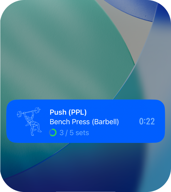 Live Activities notification lockscreen widget mockup